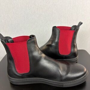 Valentino Black and Red Men's Boots